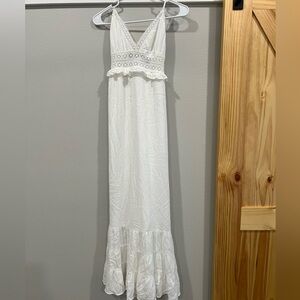 White embroidered maxi dress